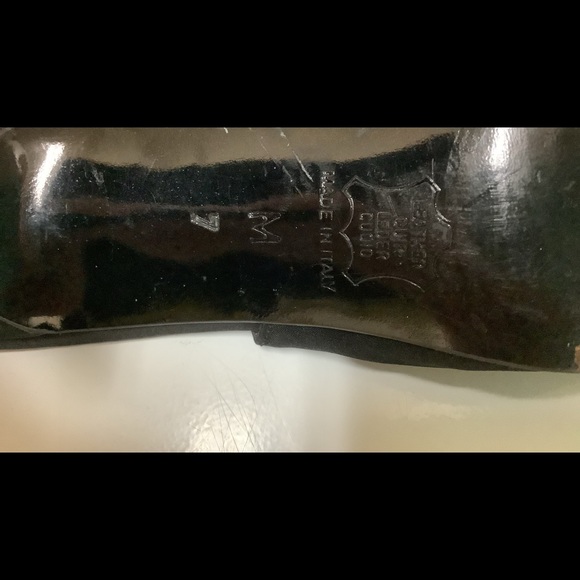 Yves Saint Laurent black fabric sling back heels with rhinestone buckles 7M - Picture 11 of 15